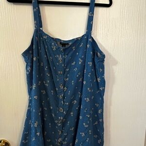 Torrid Blue Floral challis flowy tank